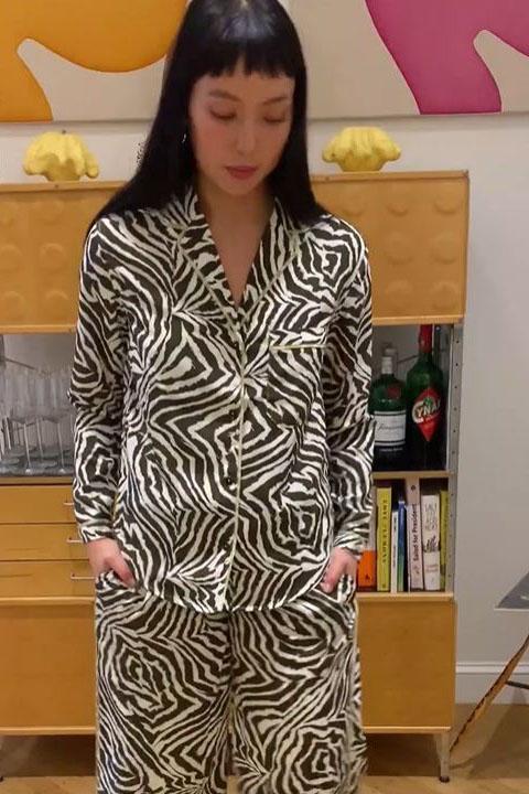 Lena Top - Chocolate Zebra Swirl Product Image