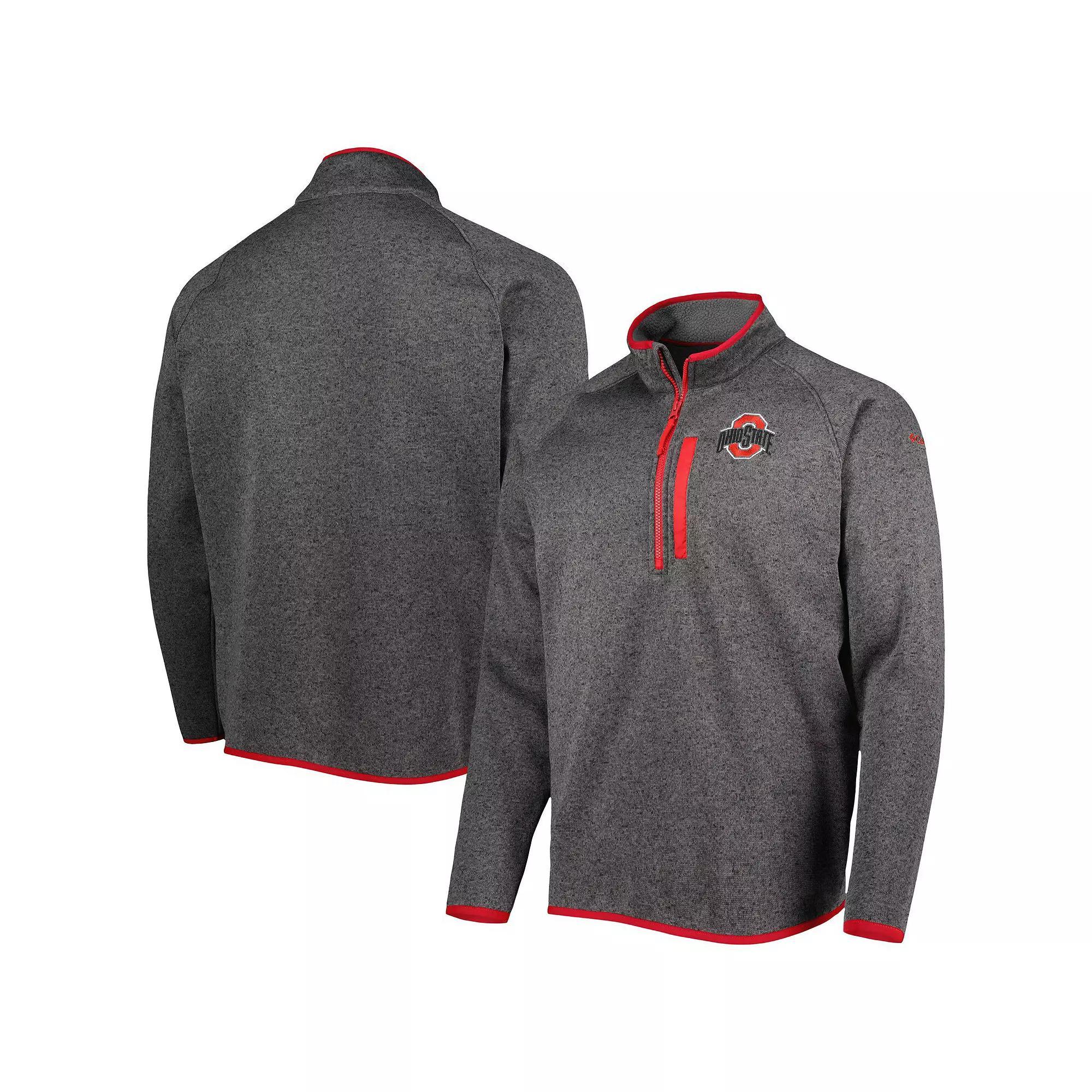 Men's Columbia Gray Ohio State Buckeyes Canyon Point Omni-Shield Raglan Half-Zip Pullover Top, Size: Medium, Grey Product Image