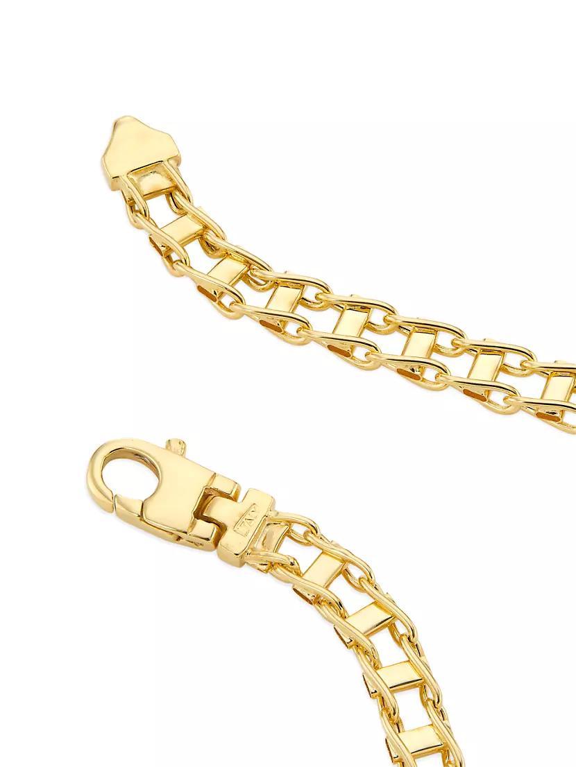 14K Yellow Gold Railroad-Link Bracelet/8.5" x 5MM Product Image