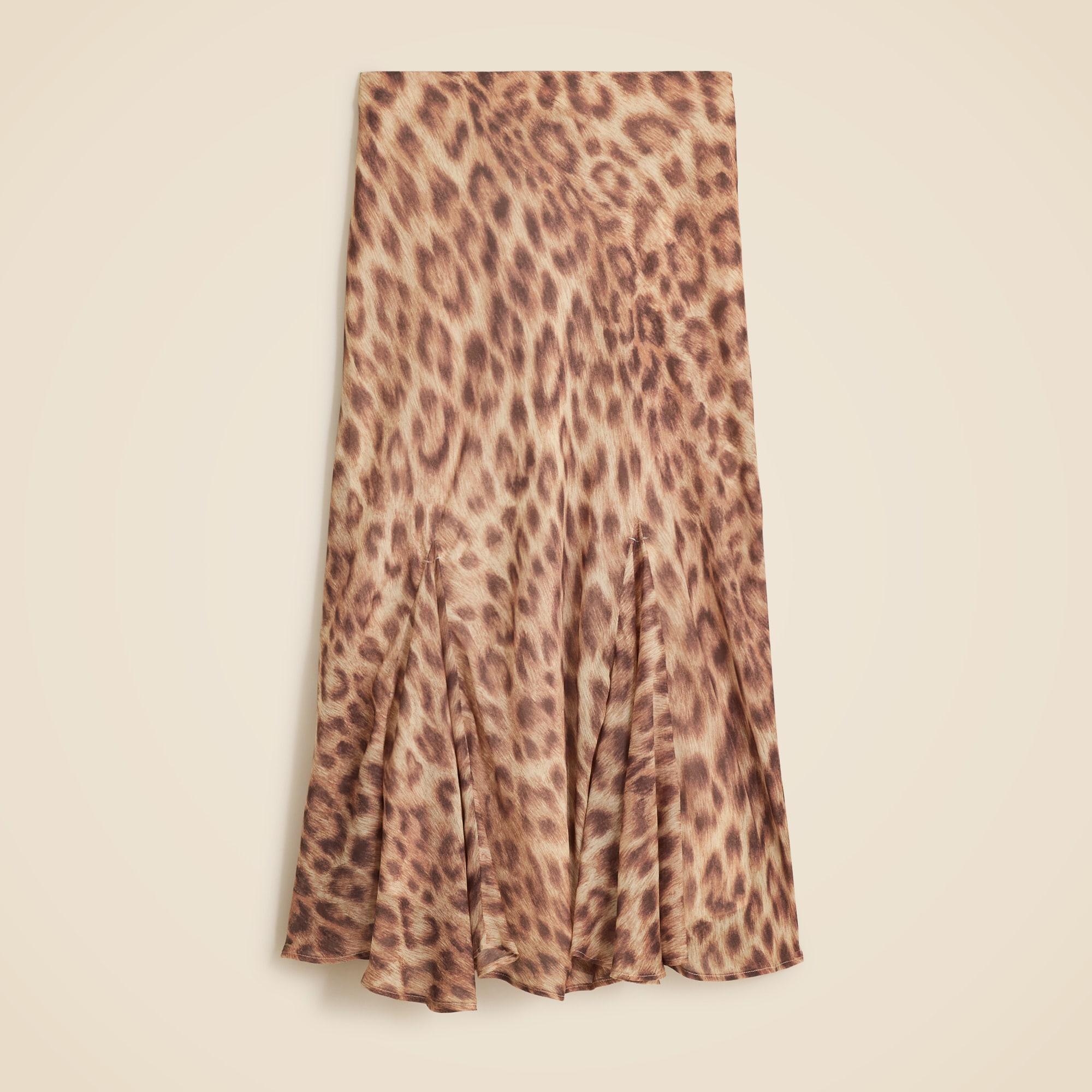 Gwyneth flounce-hem skirt in leopard print Product Image