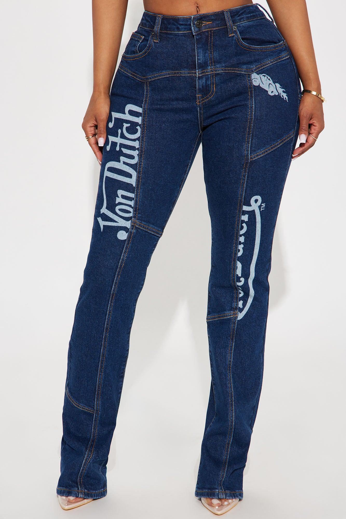 Von Dutch Seamed Bootcut Jeans - Dark Wash Product Image