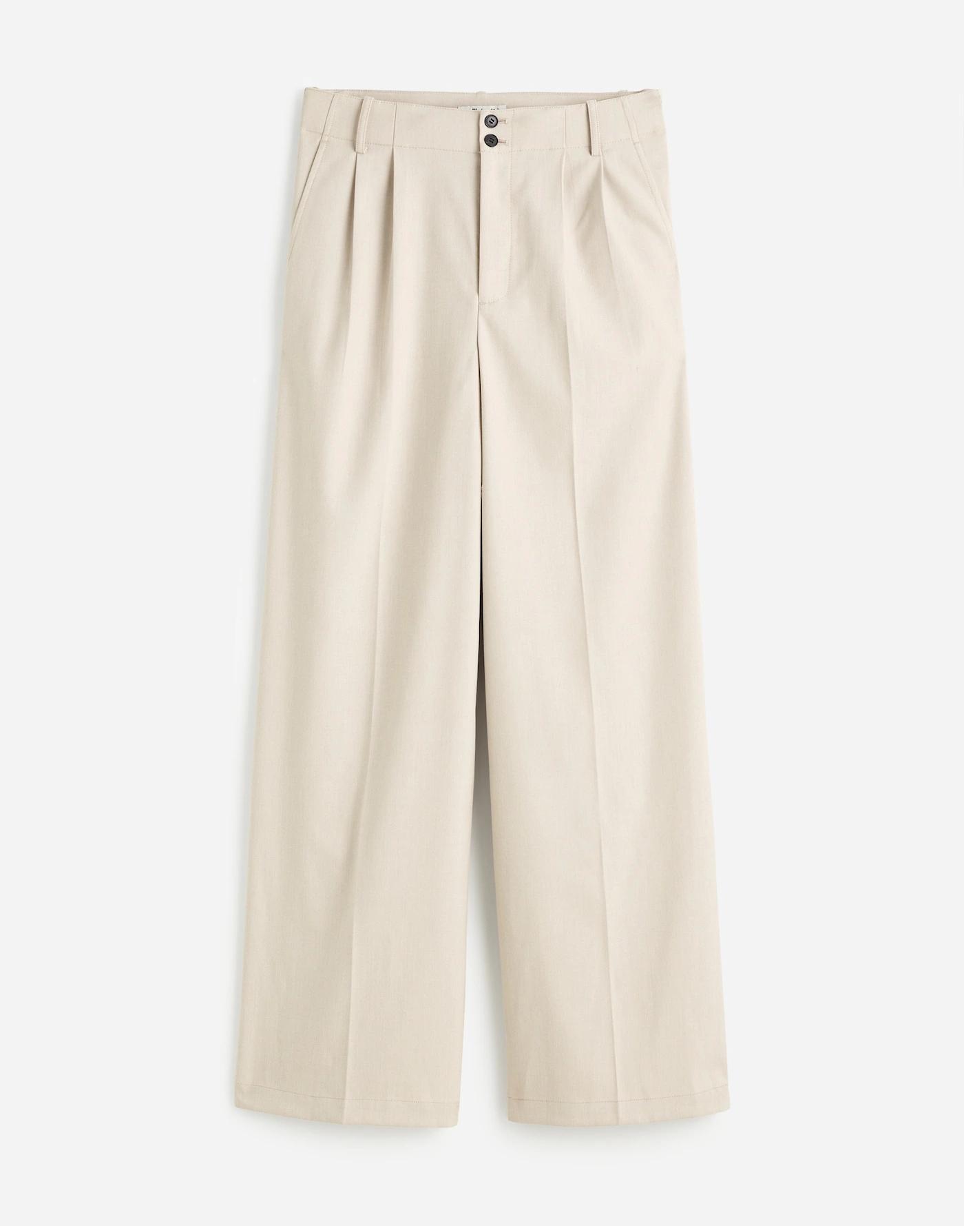 The Petite Harlow Wide-Leg Trouser in Brushed Twill Product Image