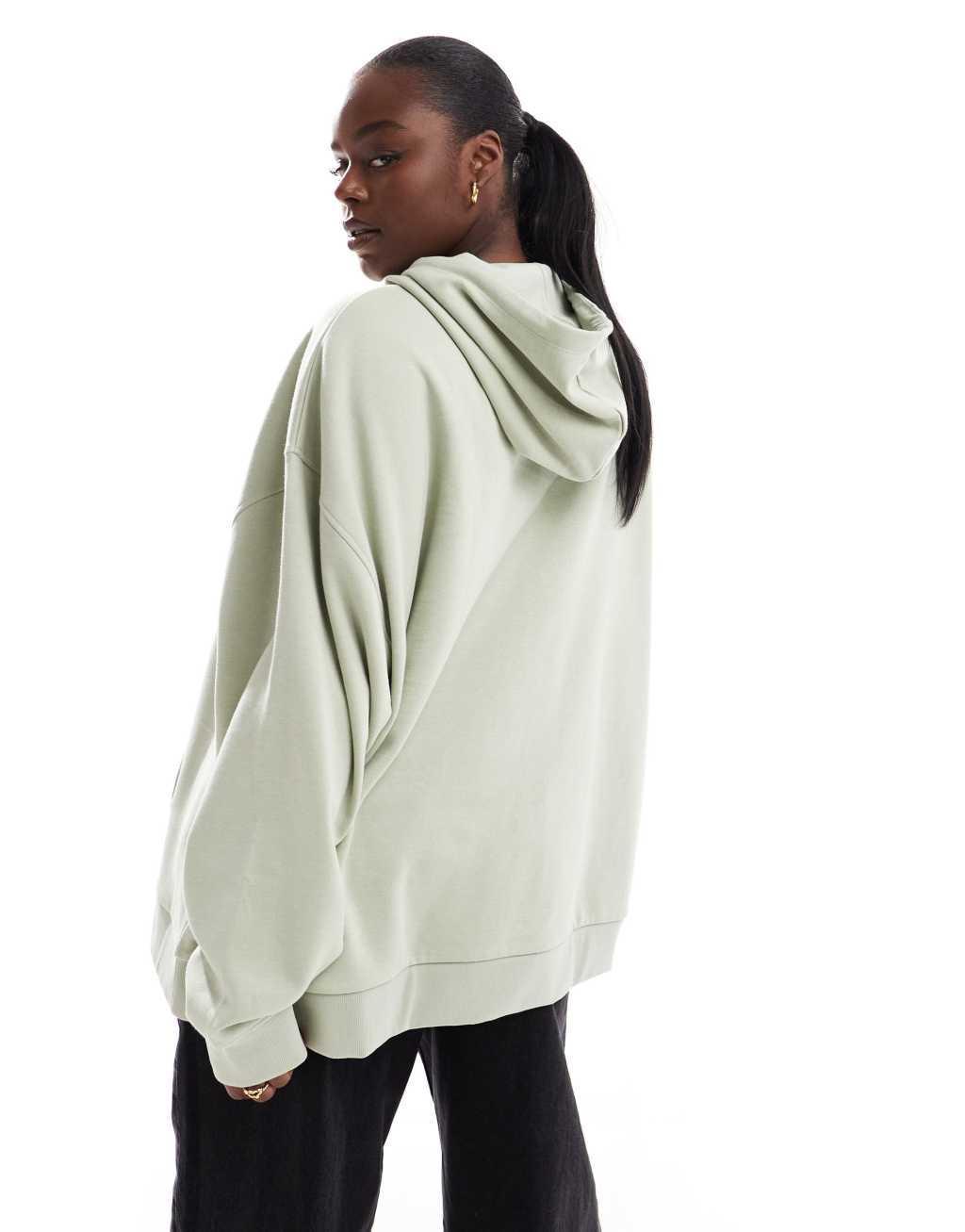ASOS DESIGN Curve oversized hoodie in desert green Product Image