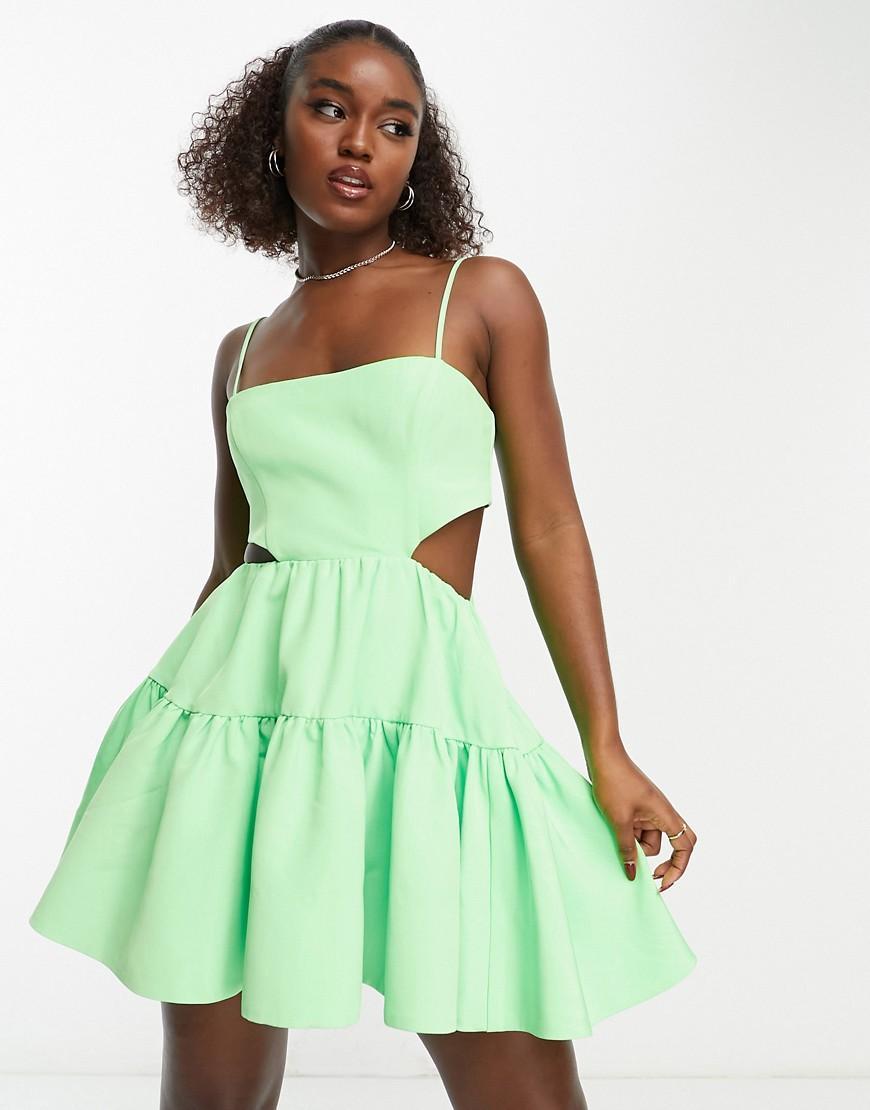 Bardot structured cut-out mini dress with pockets Product Image
