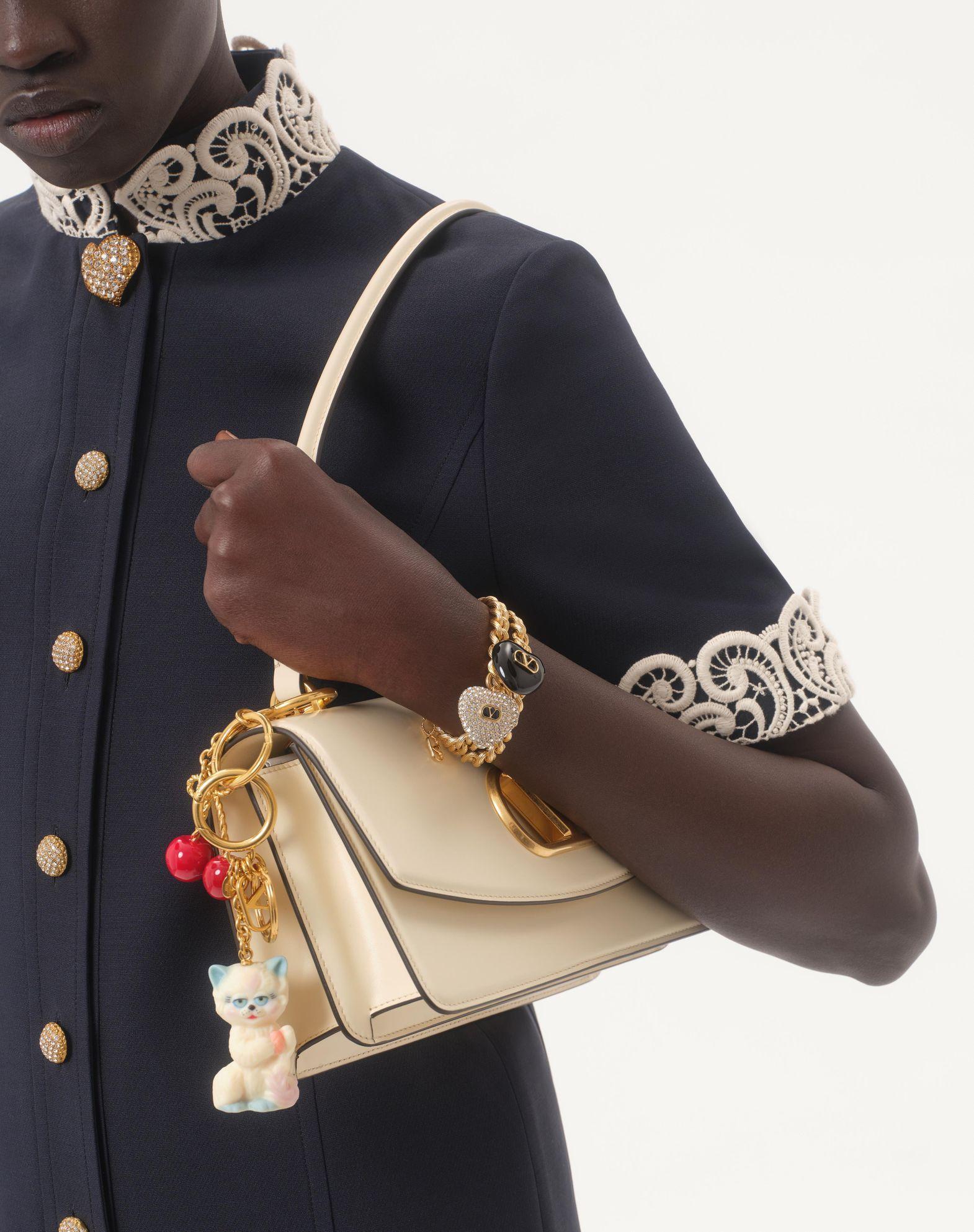 Valentino Garavani Vain Bag With Handle In Shiny Calfskin Product Image