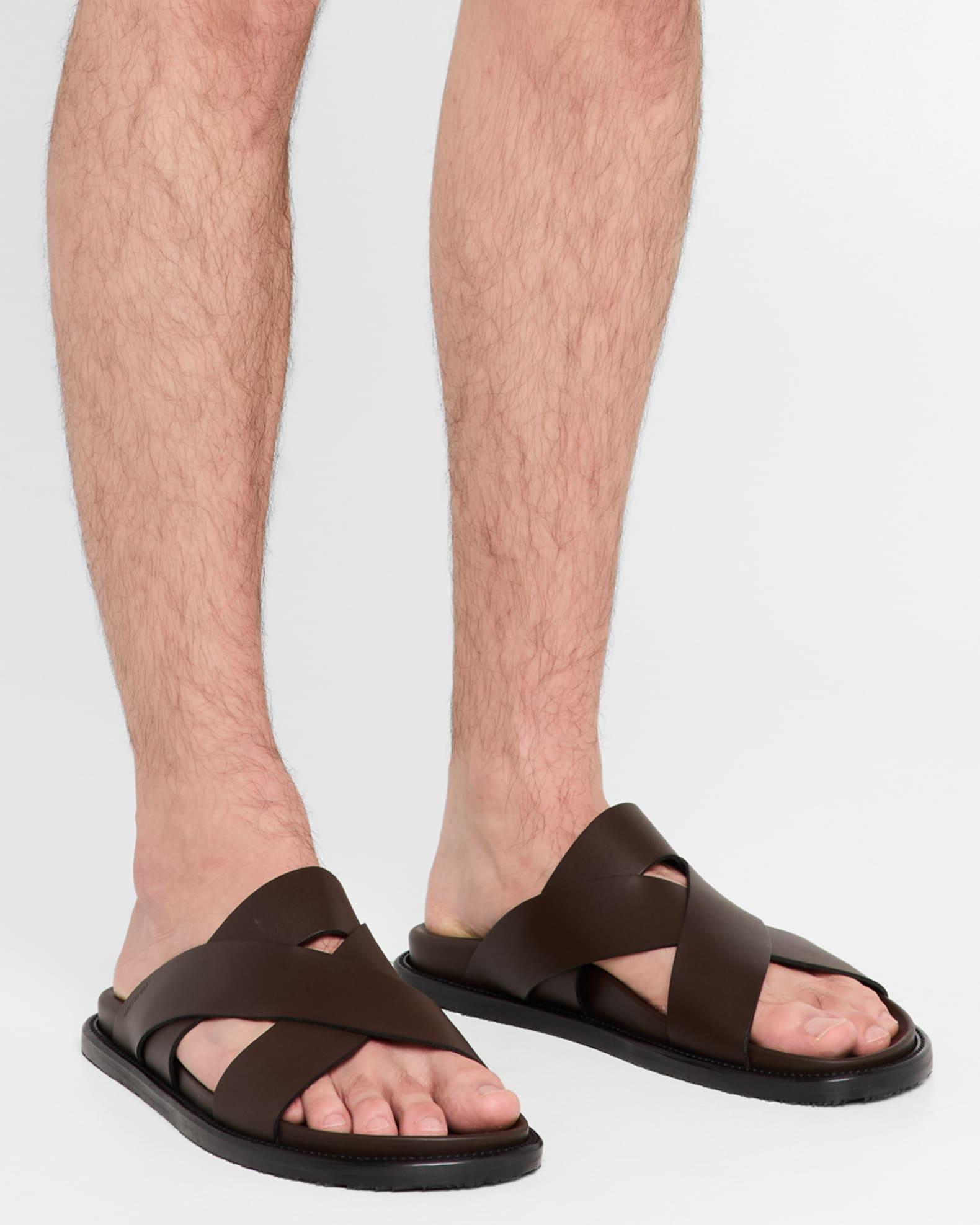 Men's Berkley Leather Criss-Cross Slide Sandals  Product Image