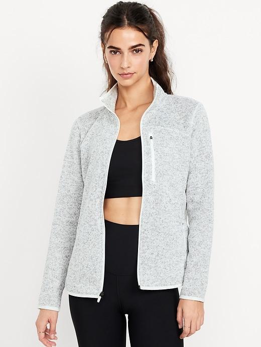 Fleece-Knit Zip Jacket Product Image