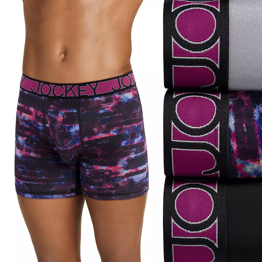 Men's Jockey 3-Pack Active Microfiber 5" Boxer Briefs, Size: XL, Dove Gray Team Product Image