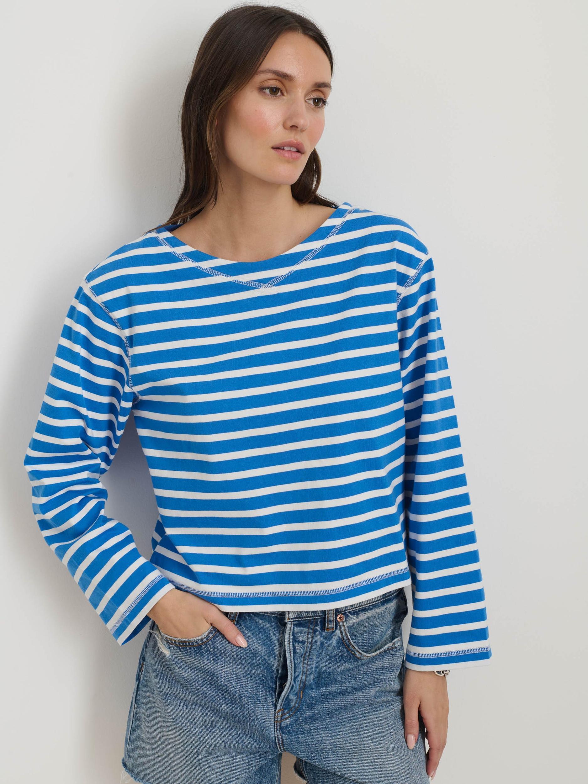 Marseille Striped Boatneck Tee In Cotton Product Image
