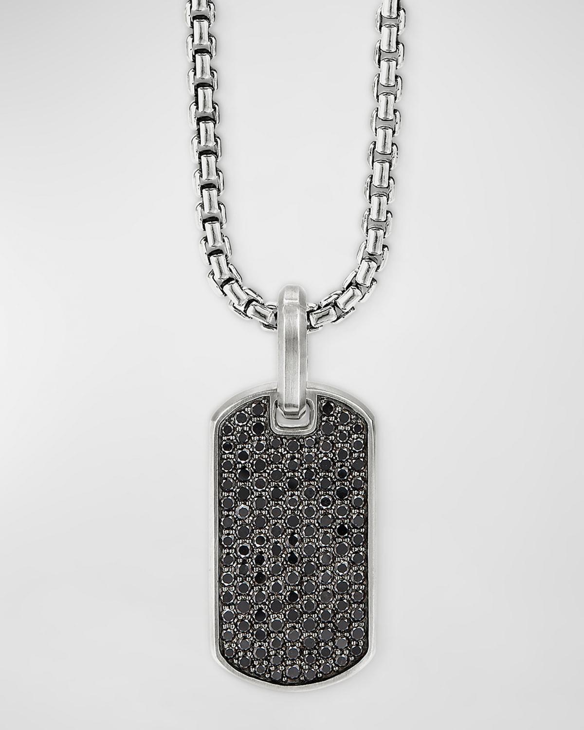 Mens Chevron Tag in Sterling Silver Product Image