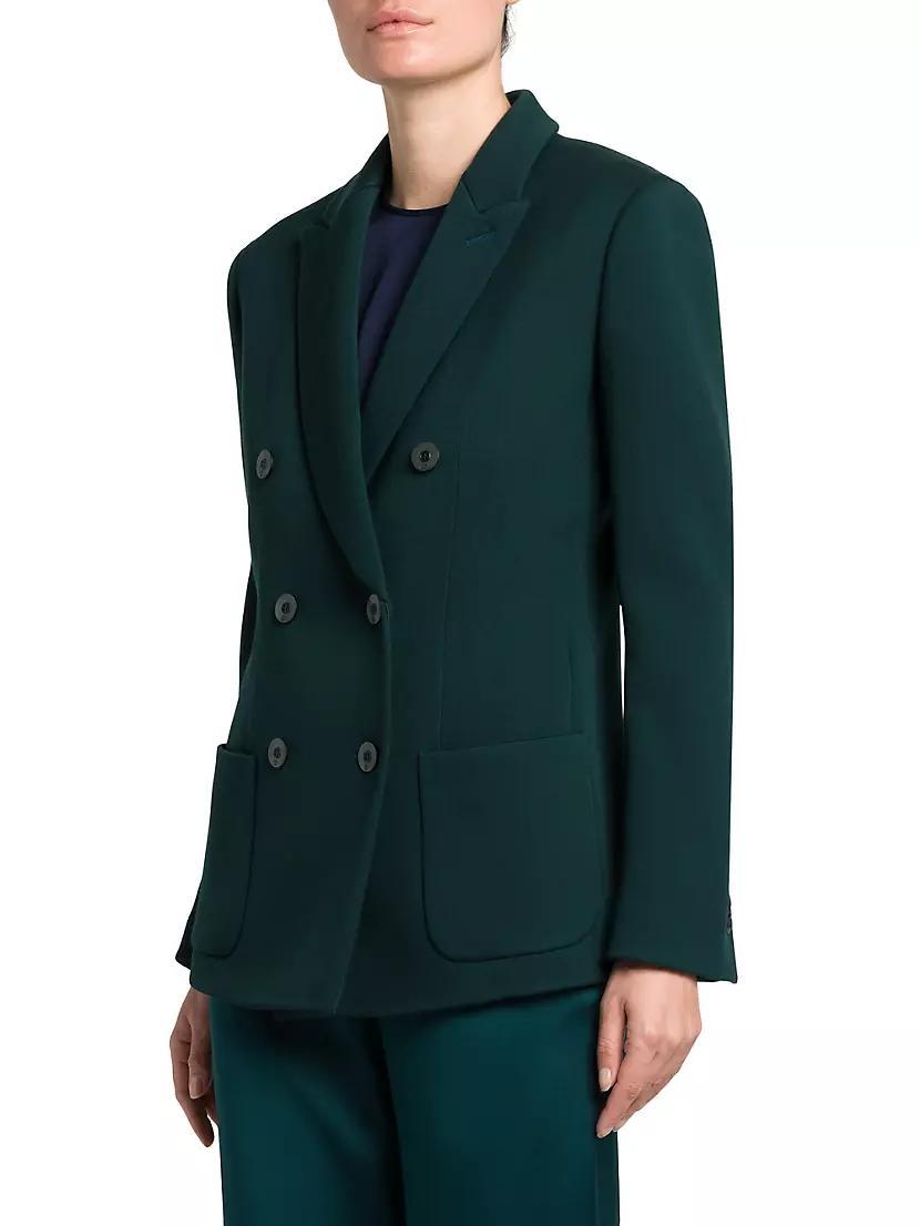 Stretch Wool Double-Breasted Jacket Product Image