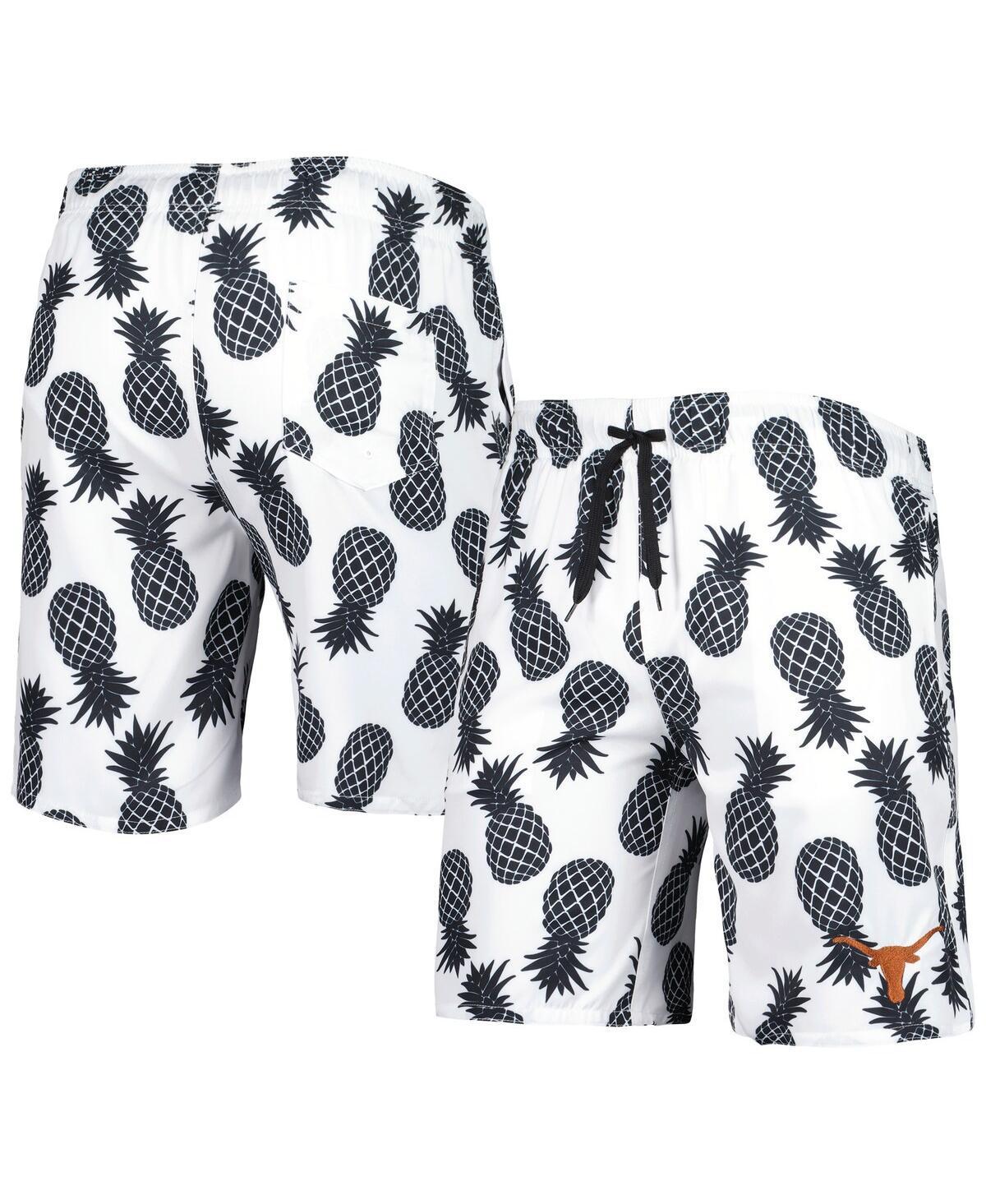 Men's Colosseum White Texas Longhorns Pineapples Swim Shorts, Size: Small Product Image