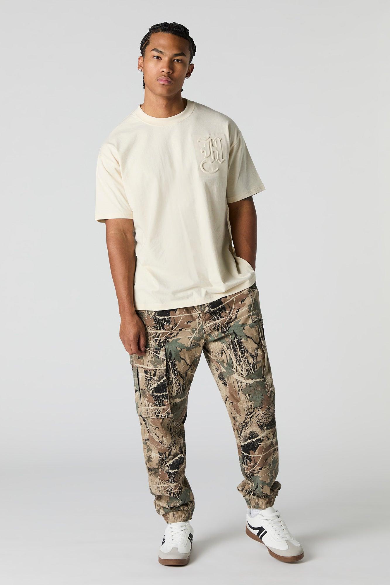 From Nobody To Somebody Embossed T-Shirt Male Product Image