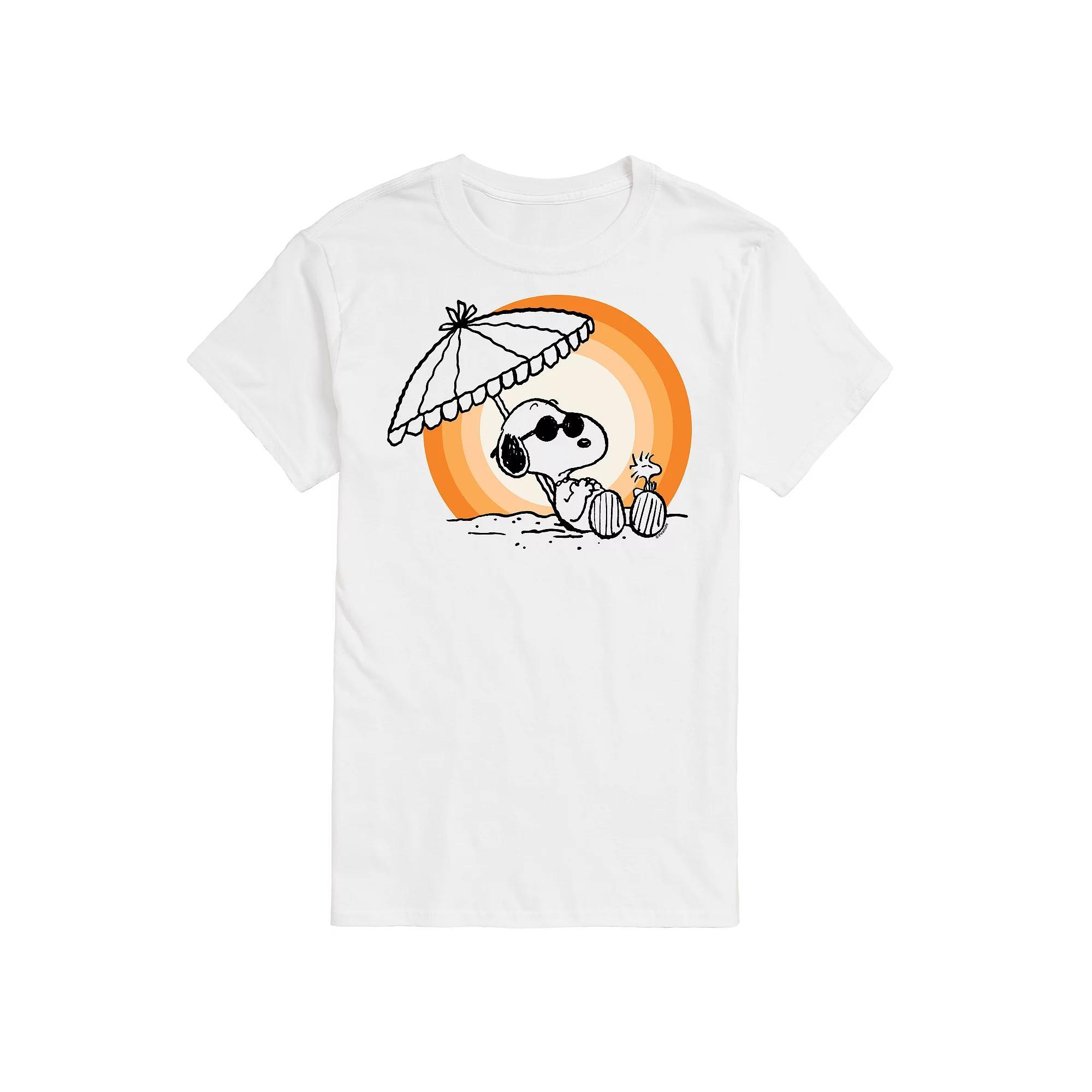 Big & Tall Peanuts Snoopy Sunset Graphic Tee, Men's, Size: 4XB, Gray Product Image