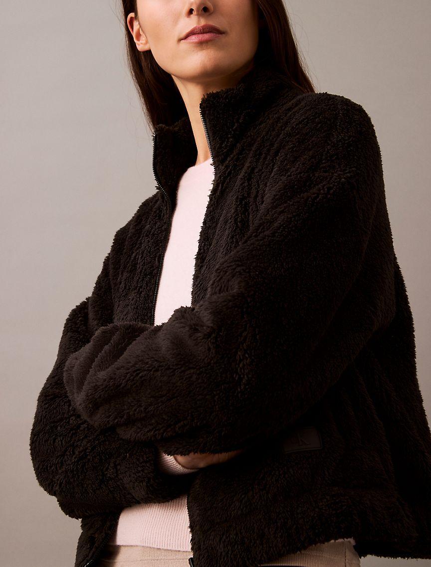 Calvin Klein Women's Sherpa Jacket - Black - S Product Image