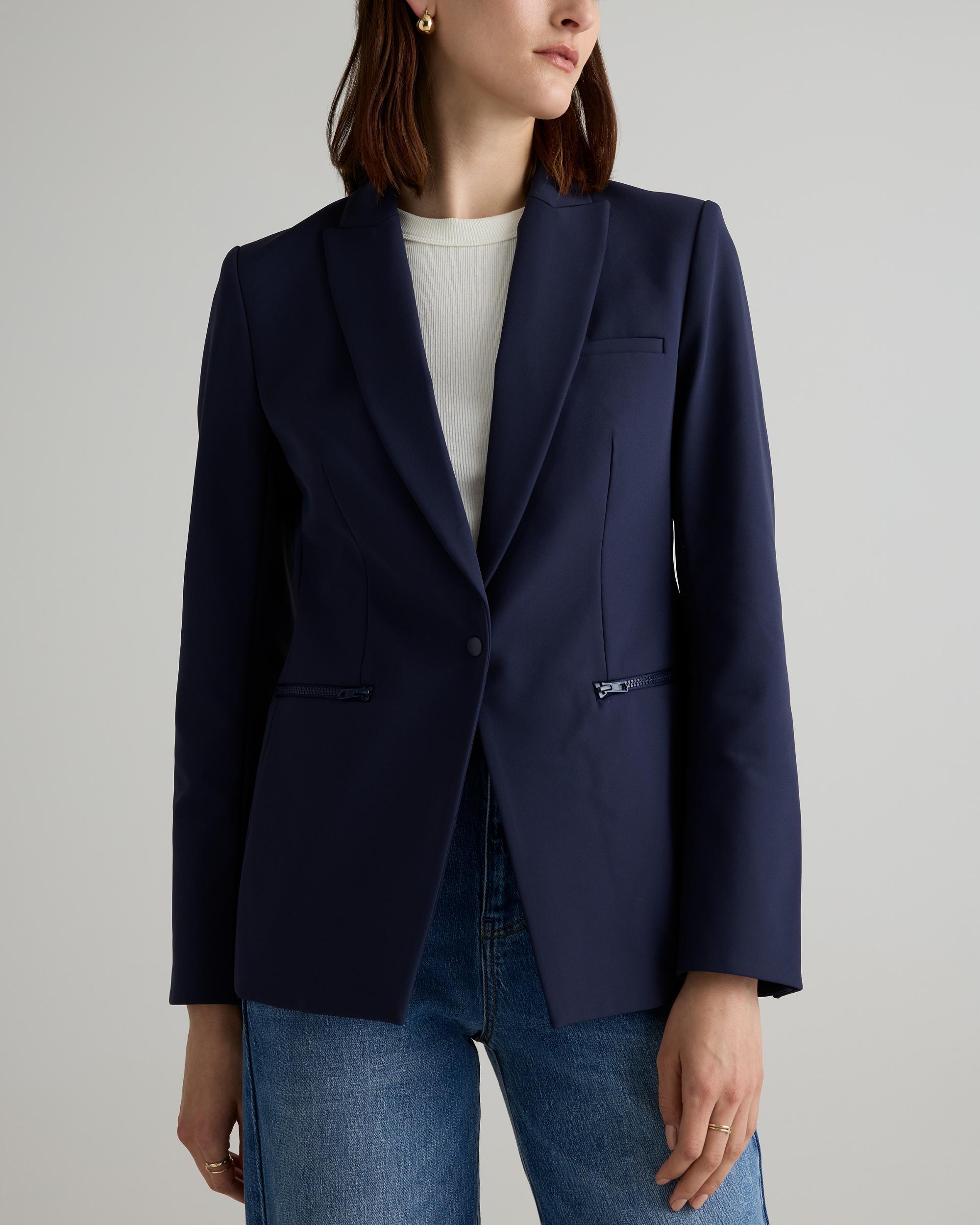 Quince | Women's Scuba Single Breasted Convertible Blazer Size XL, Nylon Product Image