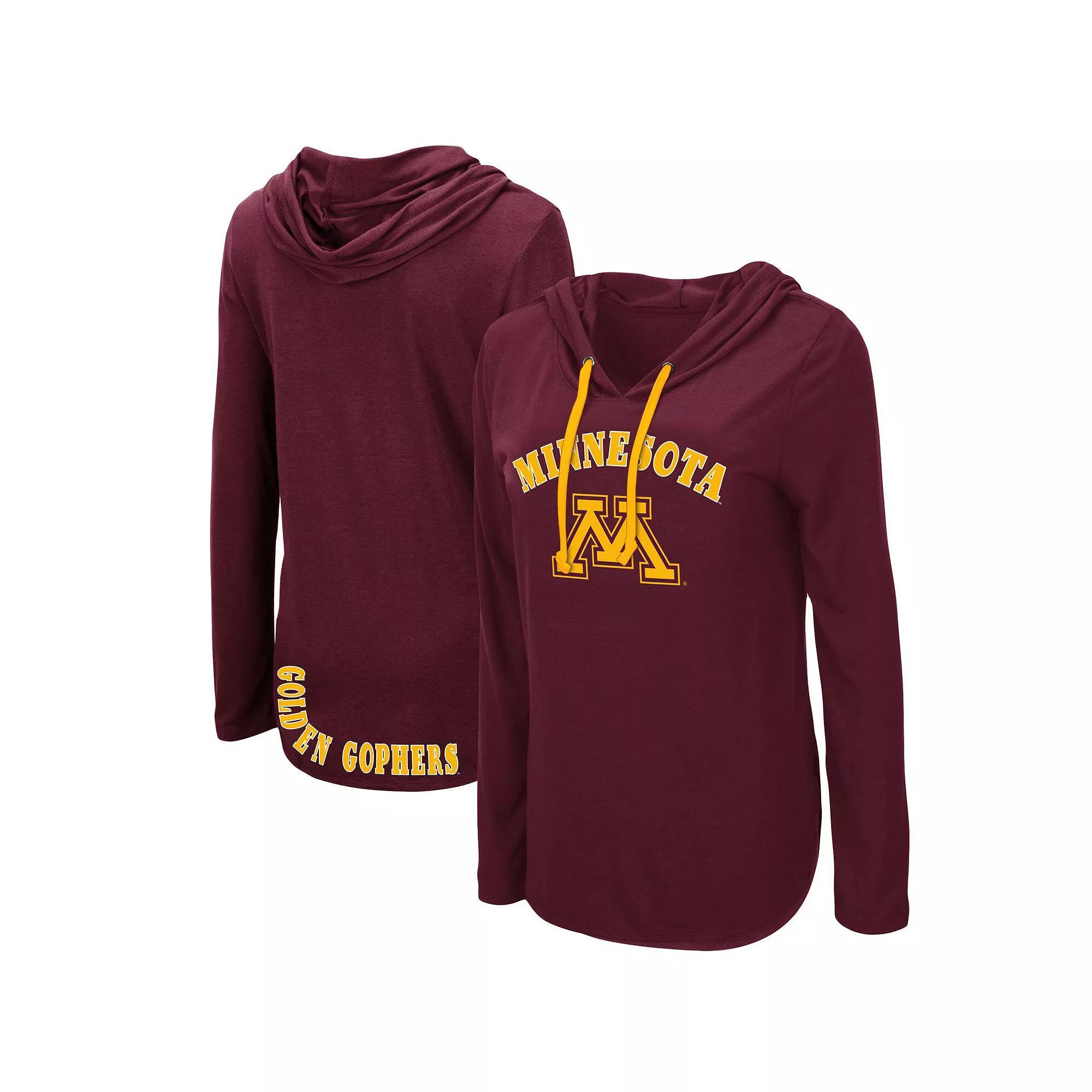 Womens Colosseum Maroon Minnesota Golden Gophers My Lover Lightweight Hooded Long Sleeve T-Shirt Product Image