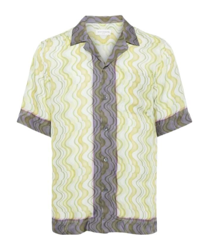 DRIES VAN NOTEN Short-sleeved Lapel Shirt In White Product Image