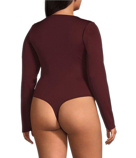 Good American Plus Scuba Scoop Neck Long Sleeve Bodysuit Product Image
