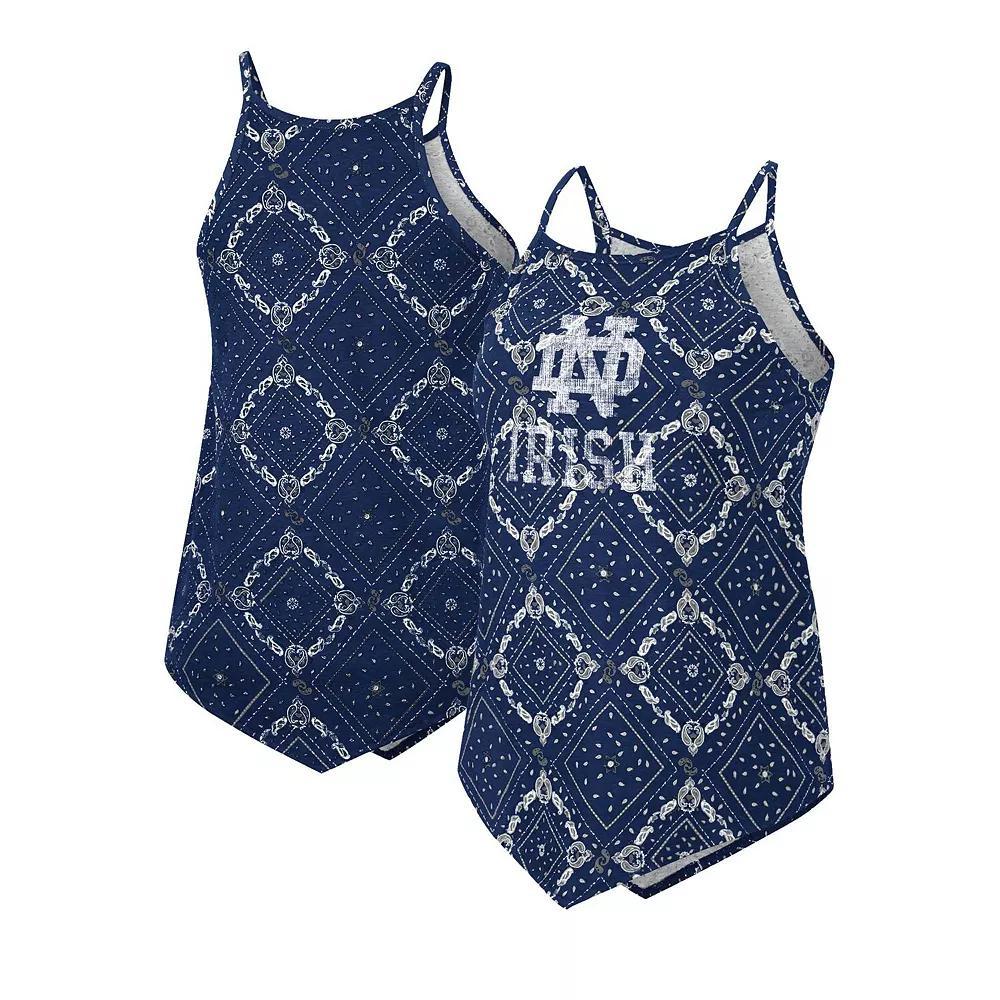 Women's Colosseum x Wrangler Navy Notre Dame Fighting Irish Bandana Tank Top, Size: Medium, Blue Product Image