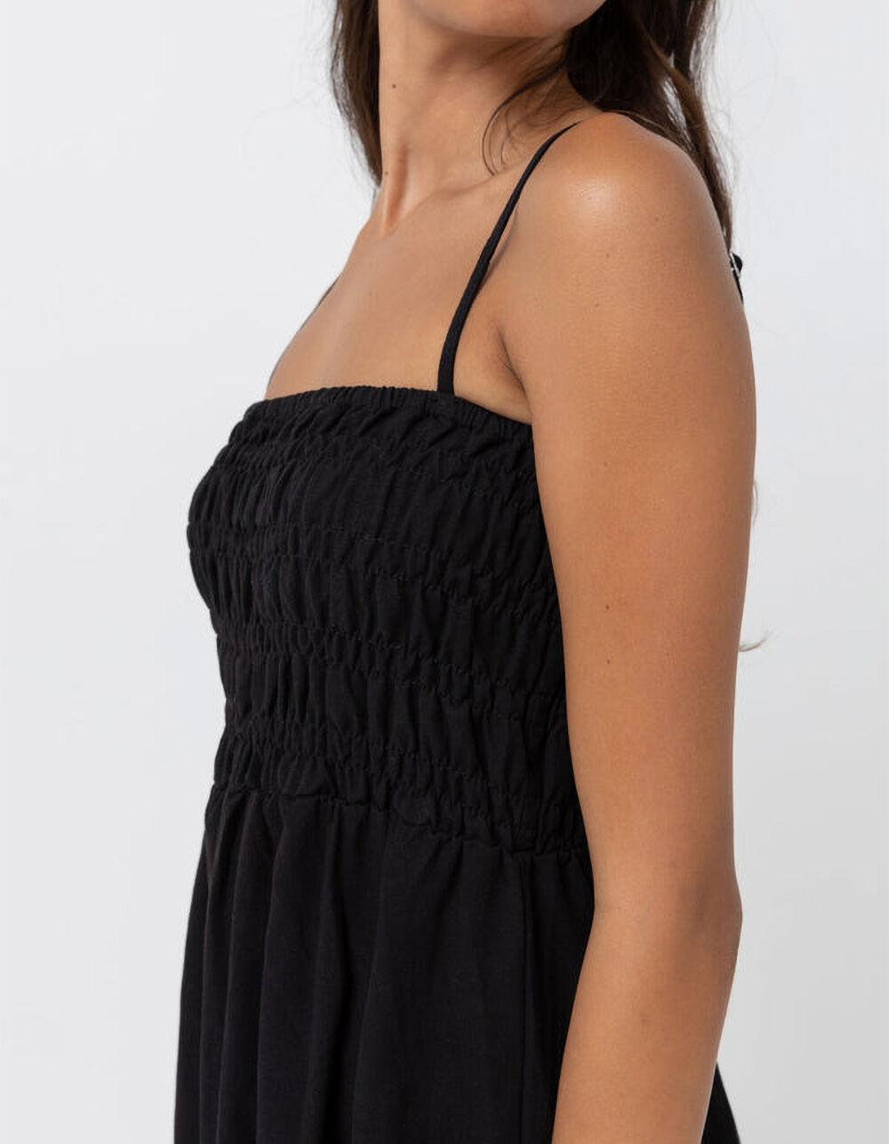 RHYTHM Classic Shirred Womens Midi Dress Product Image