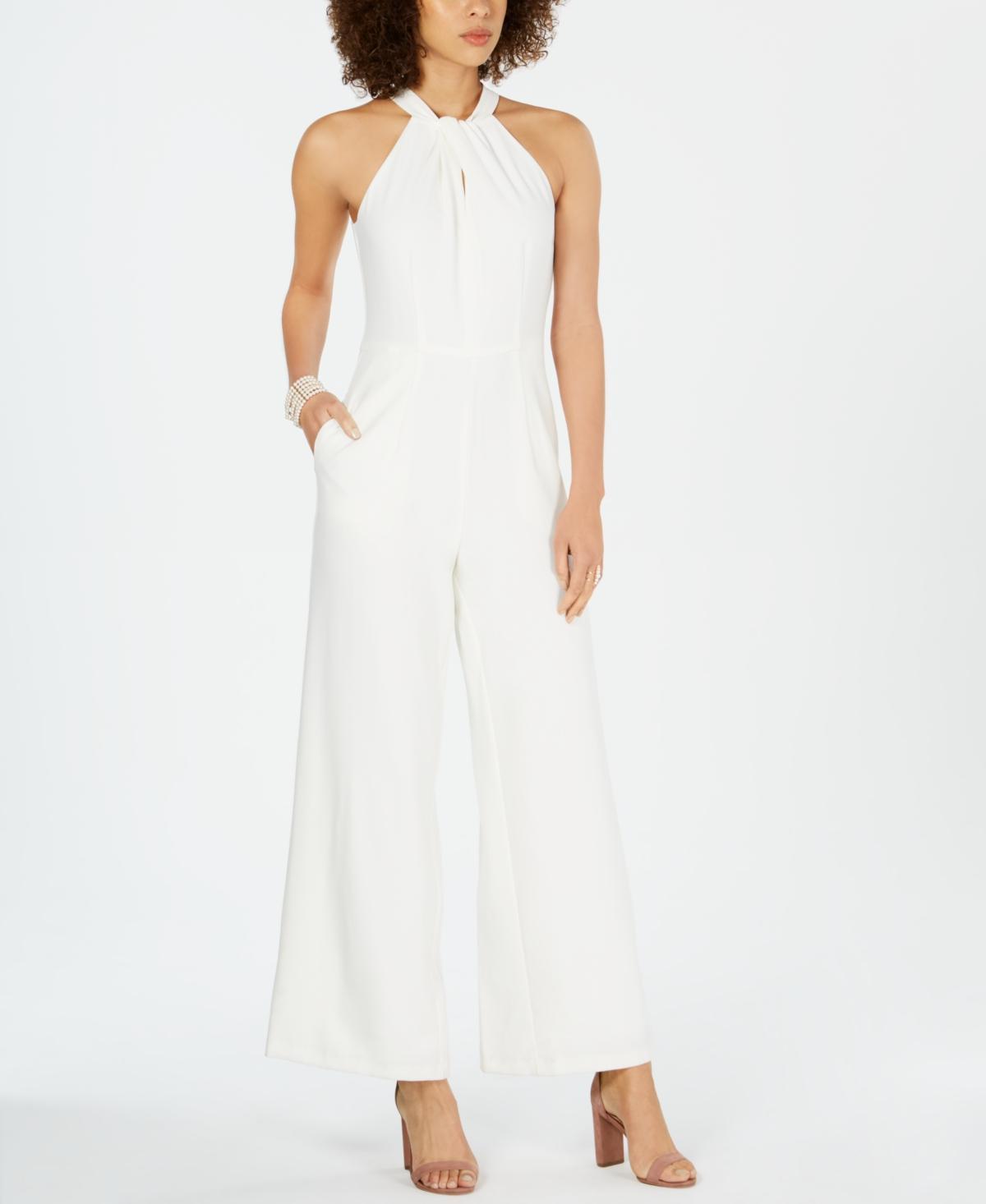 Julia Jordan Halter Twist Neck Sleeveless Pocketed Jumpsuit Product Image