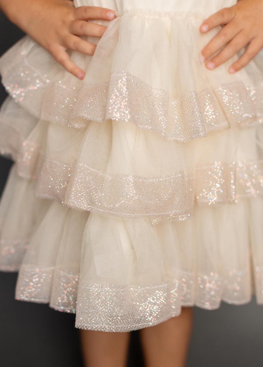 Alda Dress in Cream Girls Product Image
