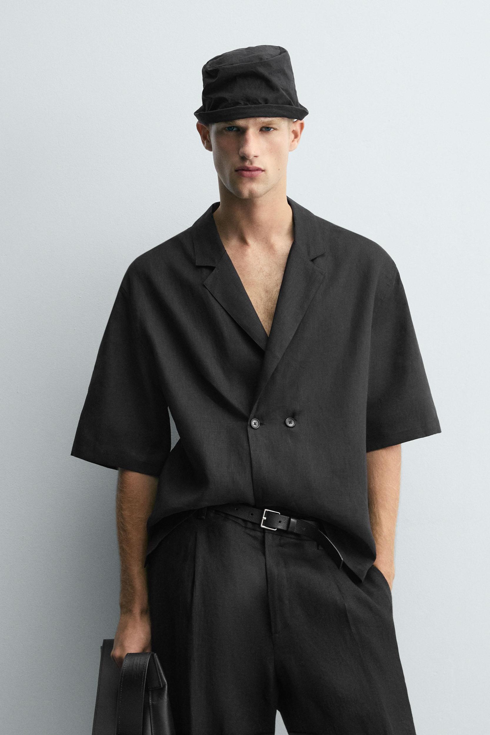 100% LINEN KIMONO SHIRT Product Image