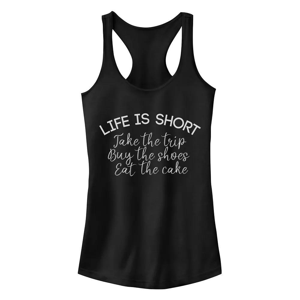 Juniors' Chin-Up Not The Instructor Ideal Racerback Tank Top, Girl's, Size: Small, Black Product Image