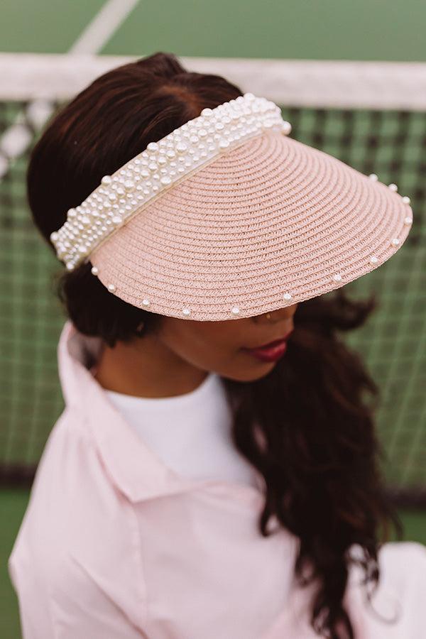 Beautiful Girly Raffia Visor in Pink Product Image
