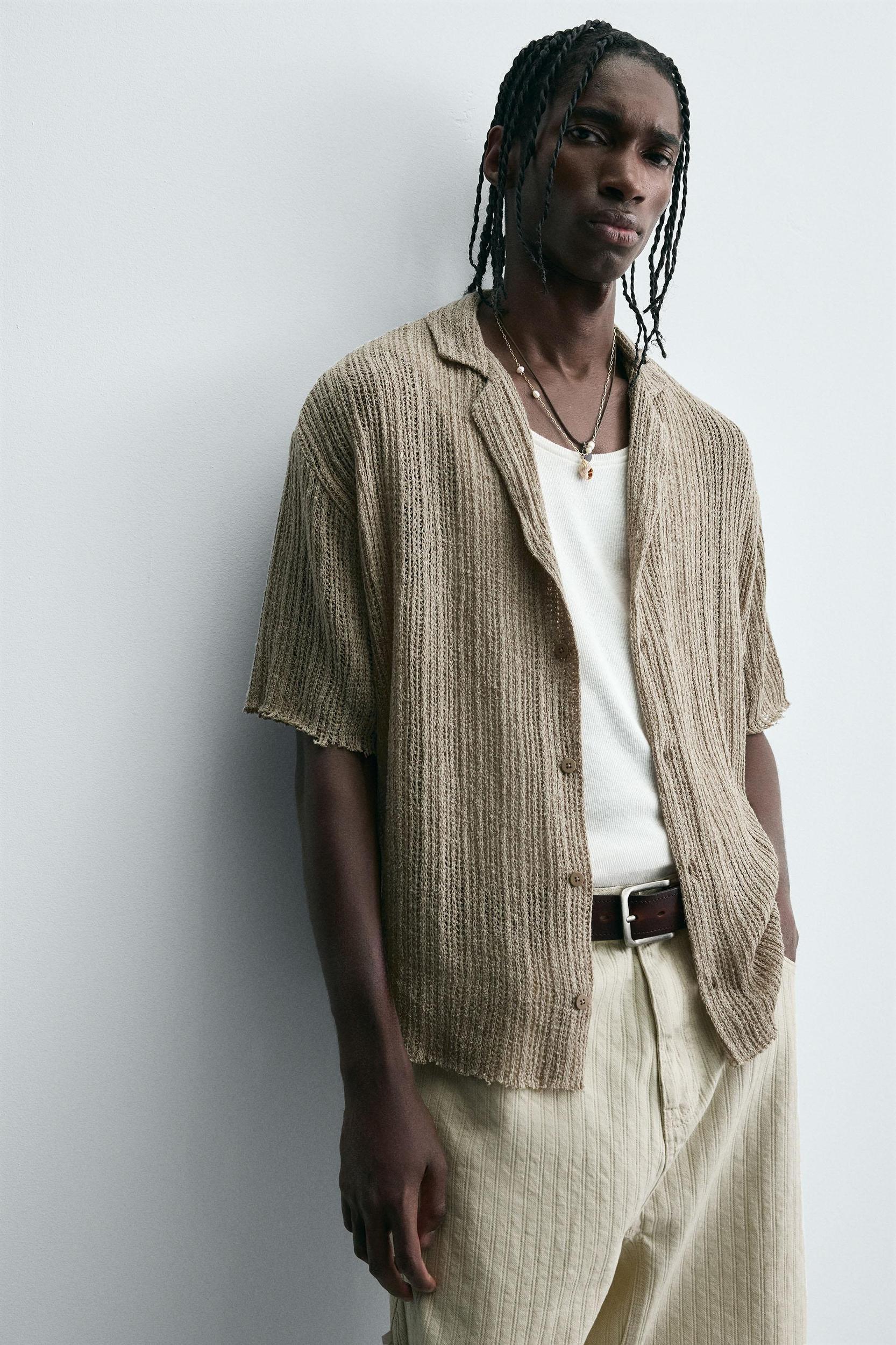TEXTURED KNIT SHIRT Product Image