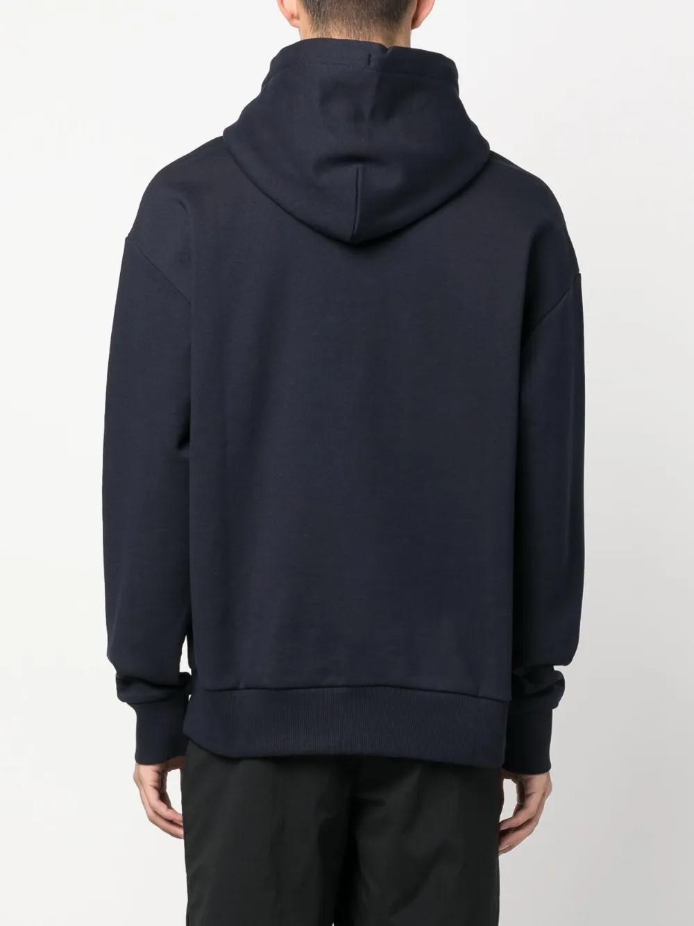 logo-print cotton hoodie Product Image