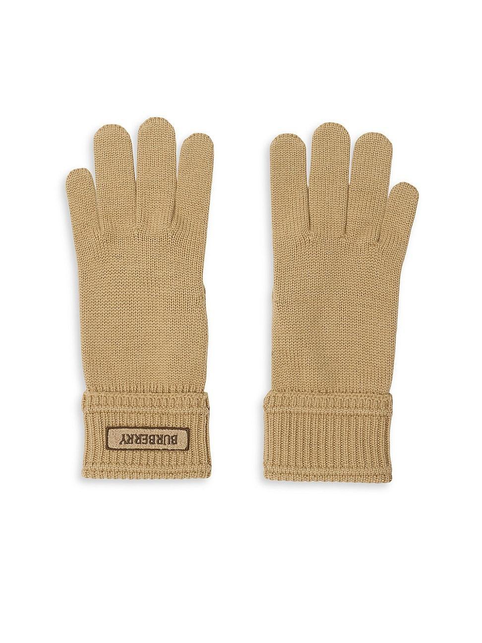 Mens Wool Knit Logo Gloves Product Image