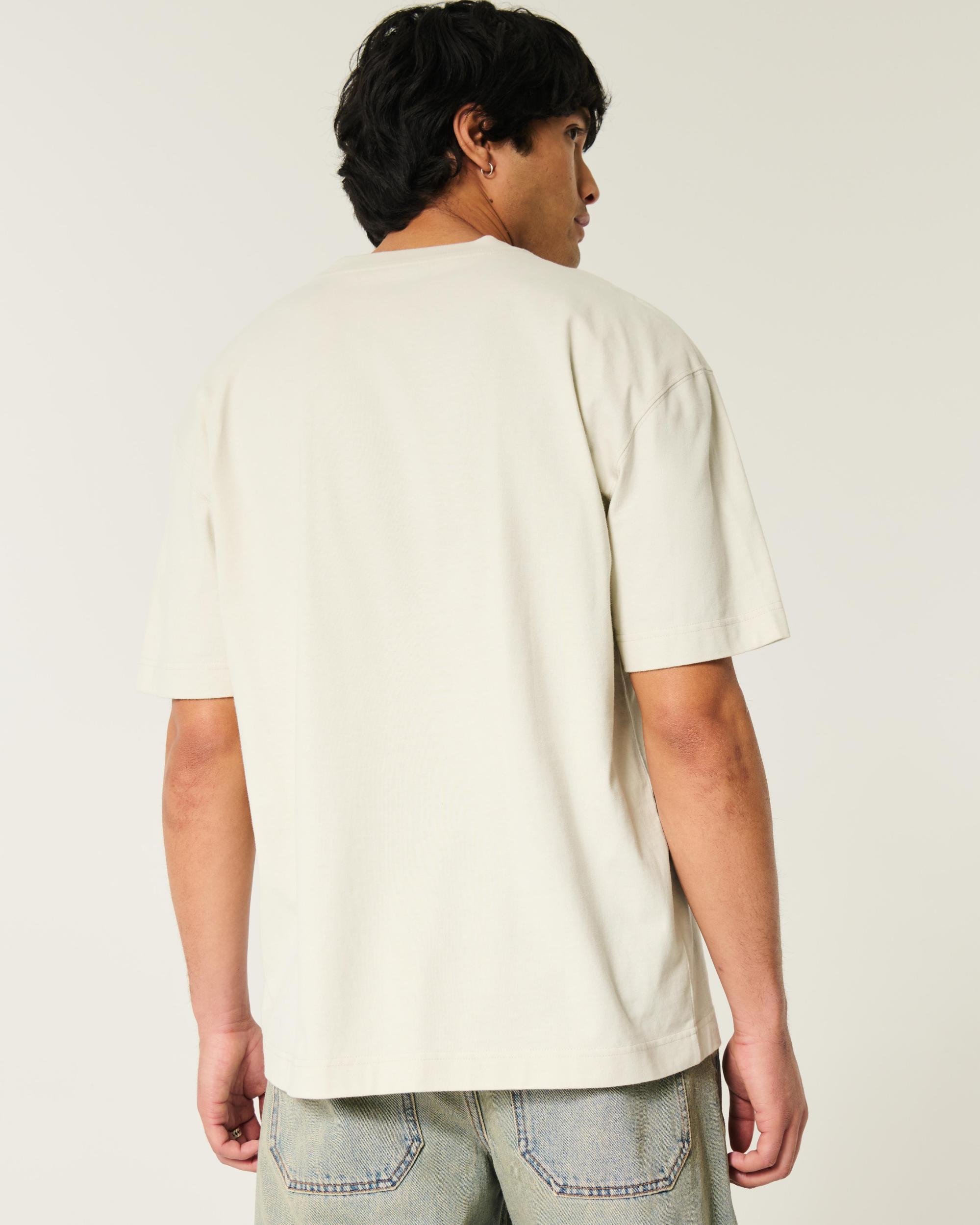Boxy Heavyweight Washed Cotton Crew T-Shirt Product Image