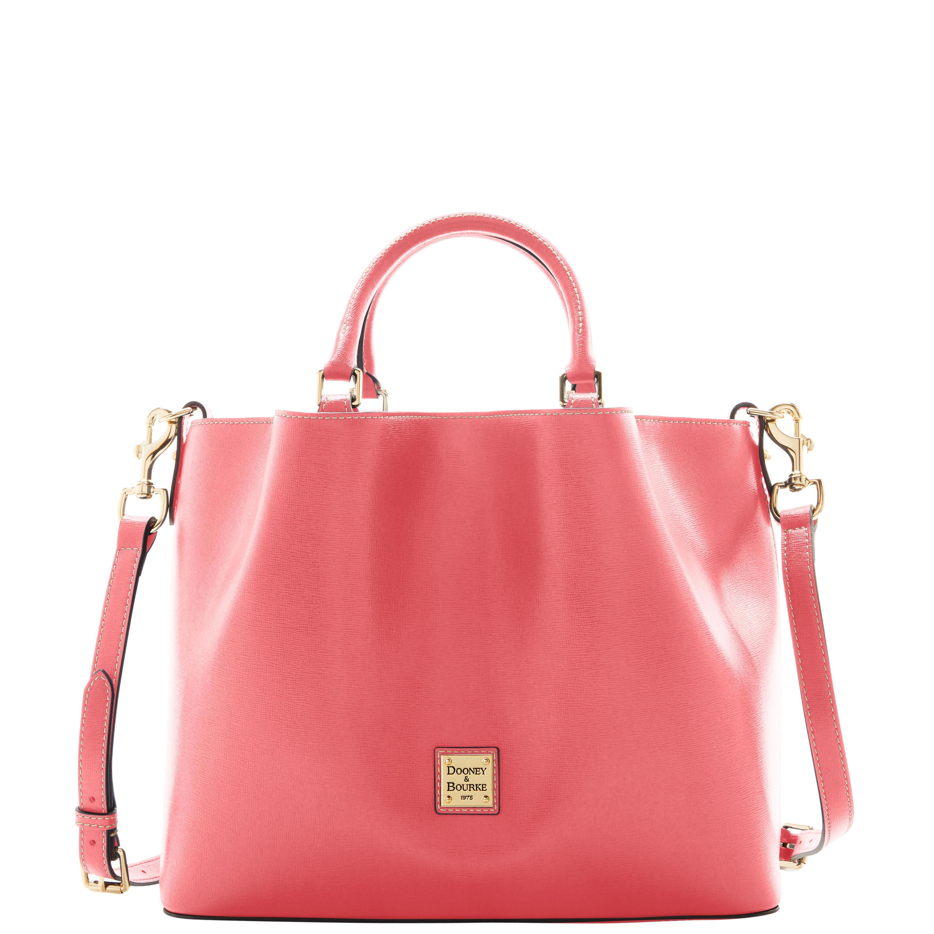 Dooney & Bourke Womens Saffiano Large Leather Barlow Bag in Off White Product Image