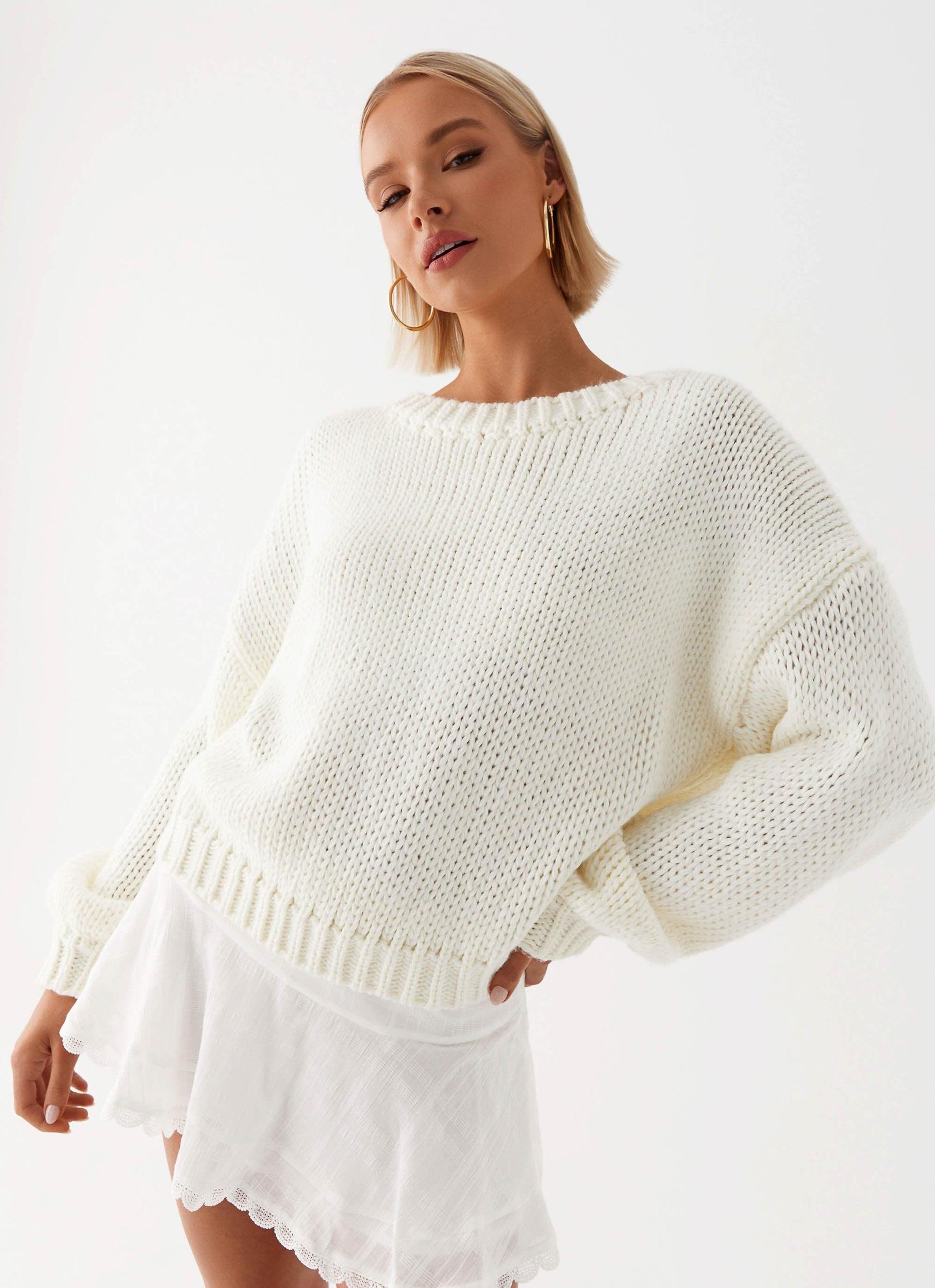 Costella Knit Sweater - Ivory Product Image