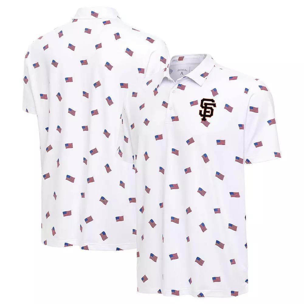 Men's Antigua White San Francisco Giants  Americana Polo, Size: 2XL Product Image
