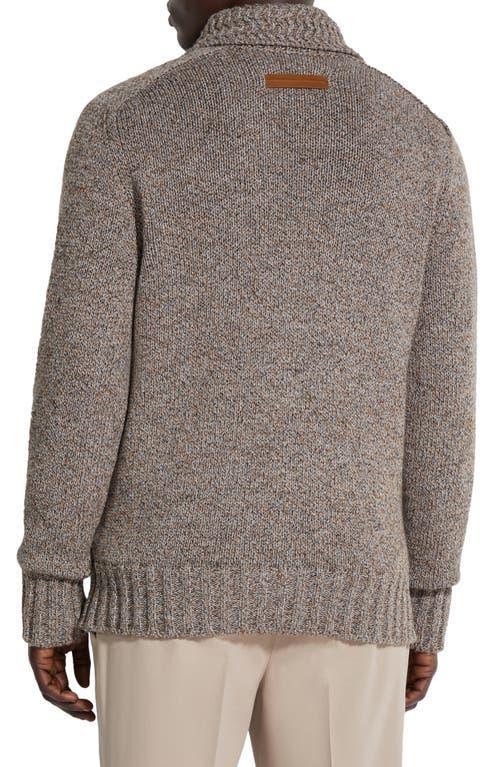 ZEGNA Men's Mouline Oasi Cashmere Cardigan Sweater In Dark Foliage Product Image