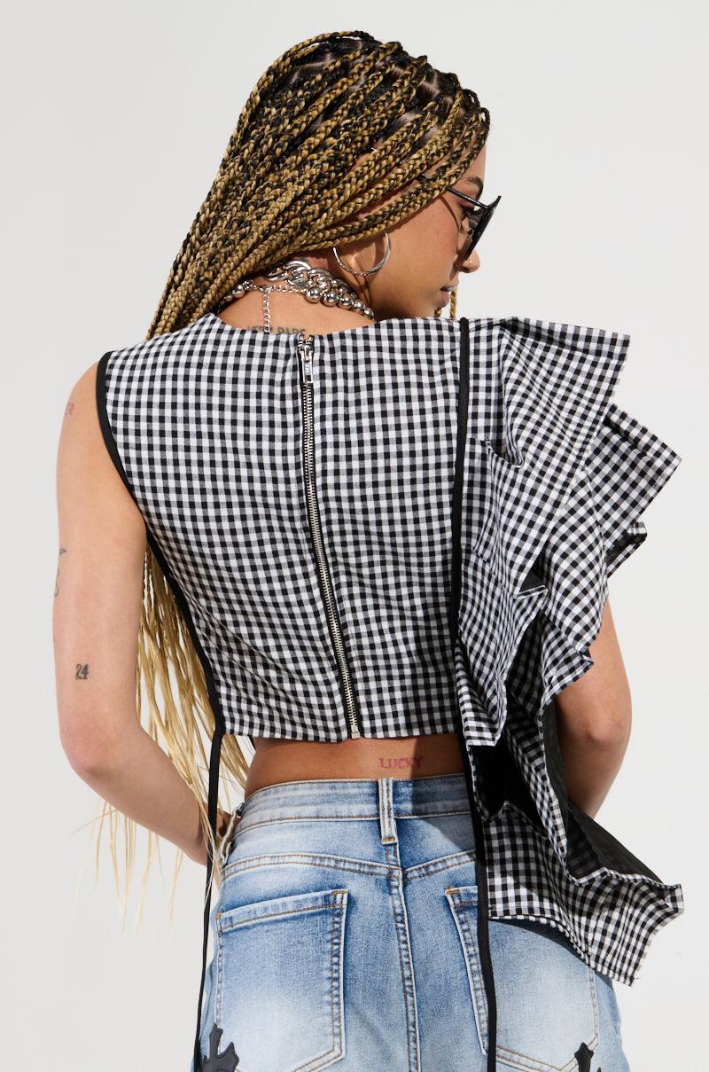 EASY ME GINGHAM BLOUSE Product Image