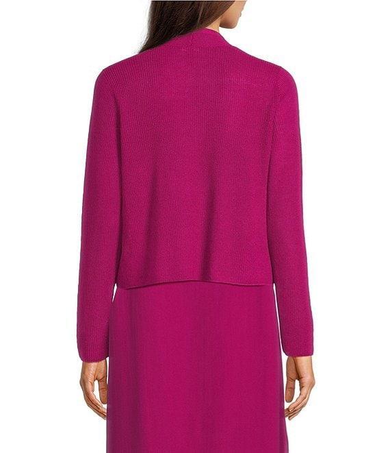Eileen Fisher Organic Linen Blend Knit Open Front Long Sleeve Cardigan Product Image
