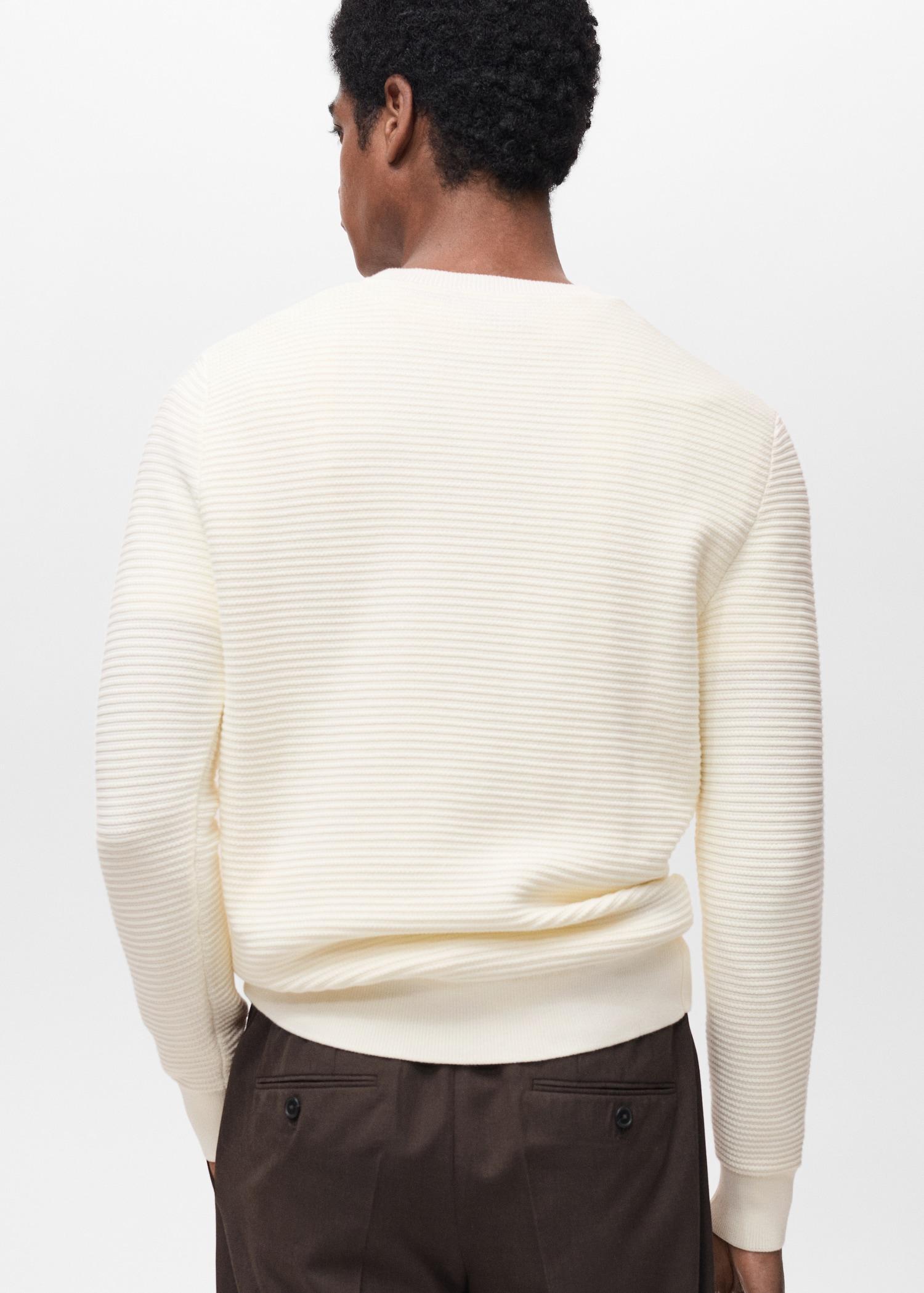 100% cotton braided sweater - Men | MANGO USA Product Image
