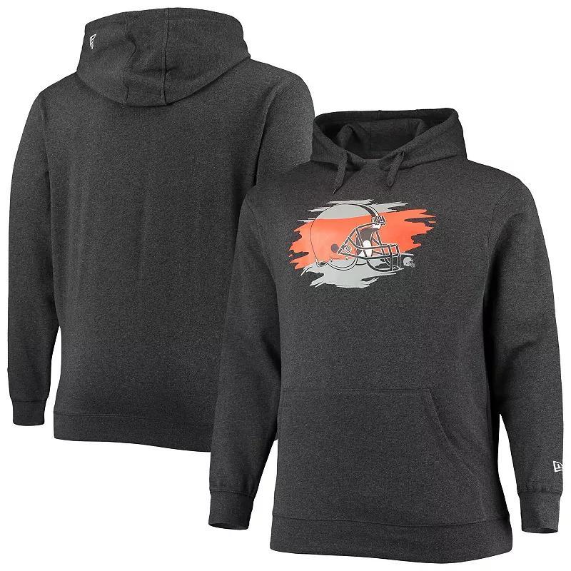 Men's New Era Charcoal Cleveland Browns Big & Tall Primary Logo Pullover Hoodie, Size: 3XB Product Image