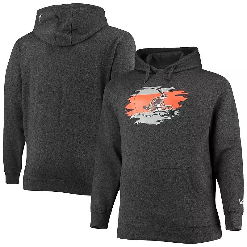 Men's New Era Charcoal Cleveland Browns Big & Tall Primary Logo Pullover Hoodie, Size: 3XB Product Image