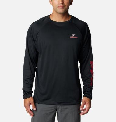 Men's Columbia Black Georgia Bulldogs Big & Tall Terminal Tackle Omni-Shade Long Sleeve T-Shirt, Size: 2XLT Product Image