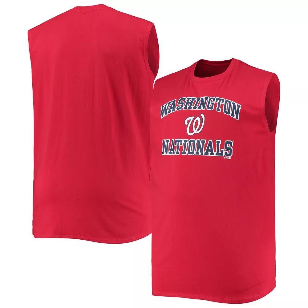 Men's Red Washington Nationals Big & Tall Jersey Muscle Tank Top, Size: 4XB Product Image