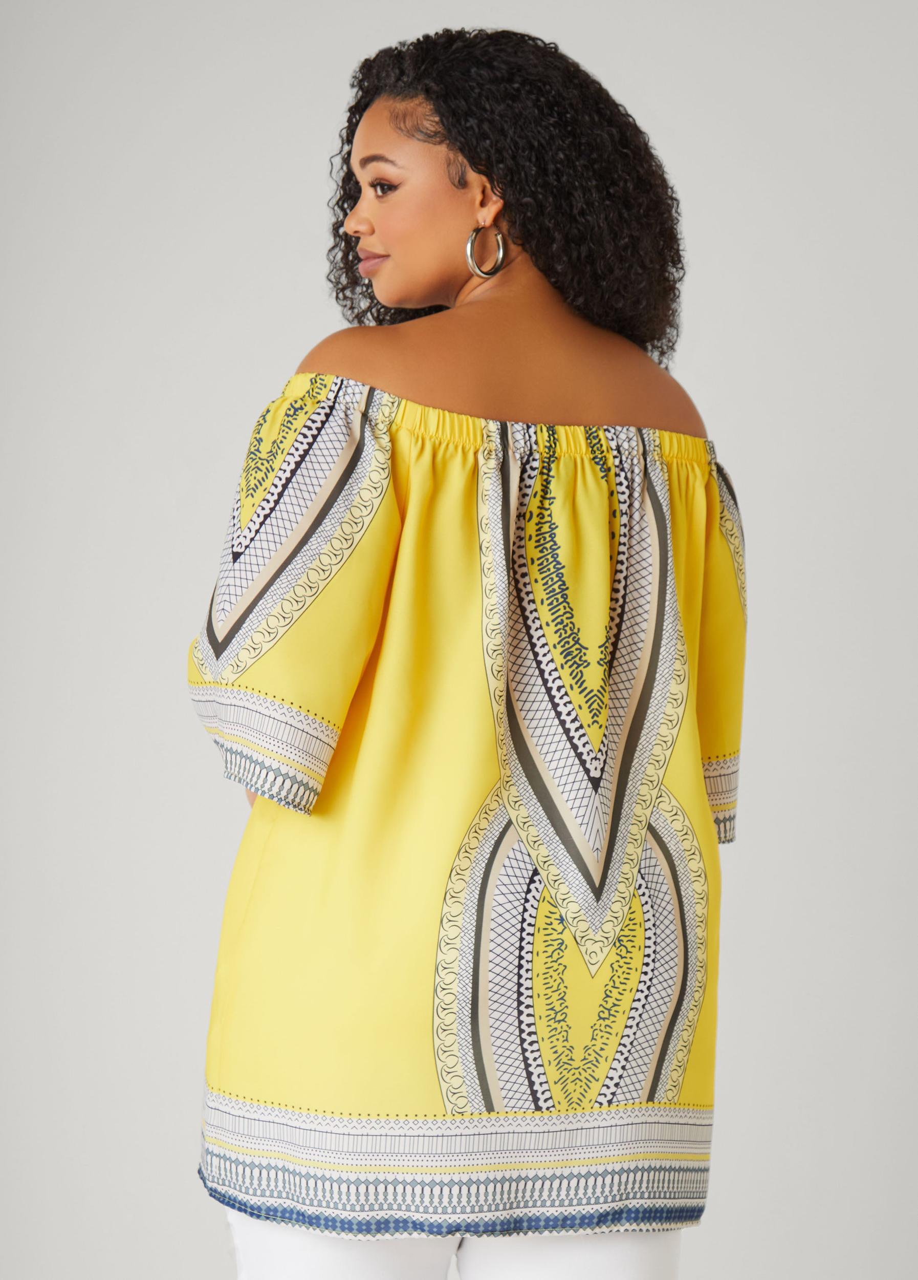 Abstract Off The Shoulder Blouse Product Image