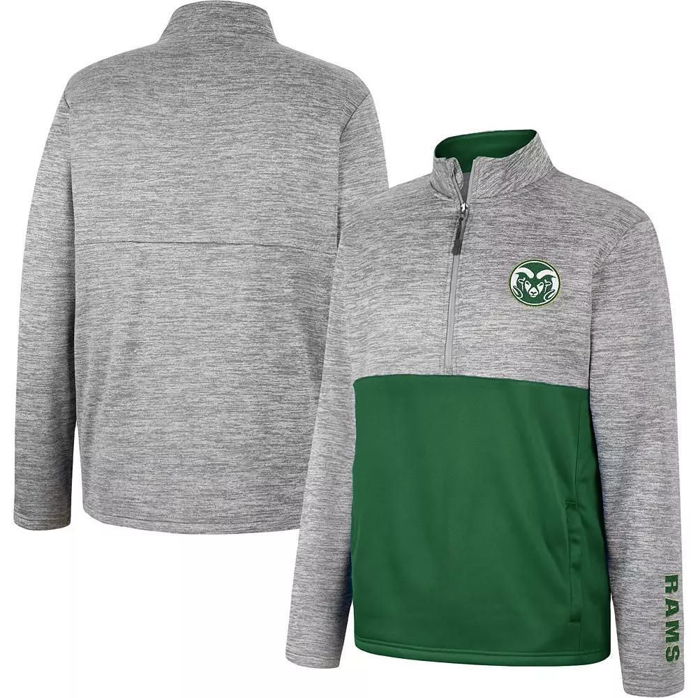 Men's Colosseum Gray Colorado State Rams John Half-Zip Jacket, Size: Medium, Grey Product Image