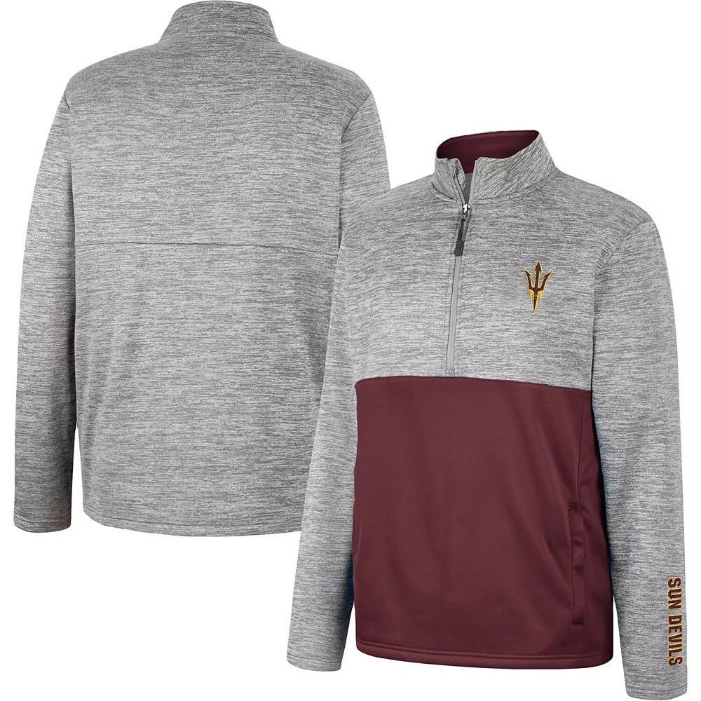 Men's Colosseum Gray Texas A&M Aggies John Half-Zip Jacket, Size: 2XL, Grey Product Image