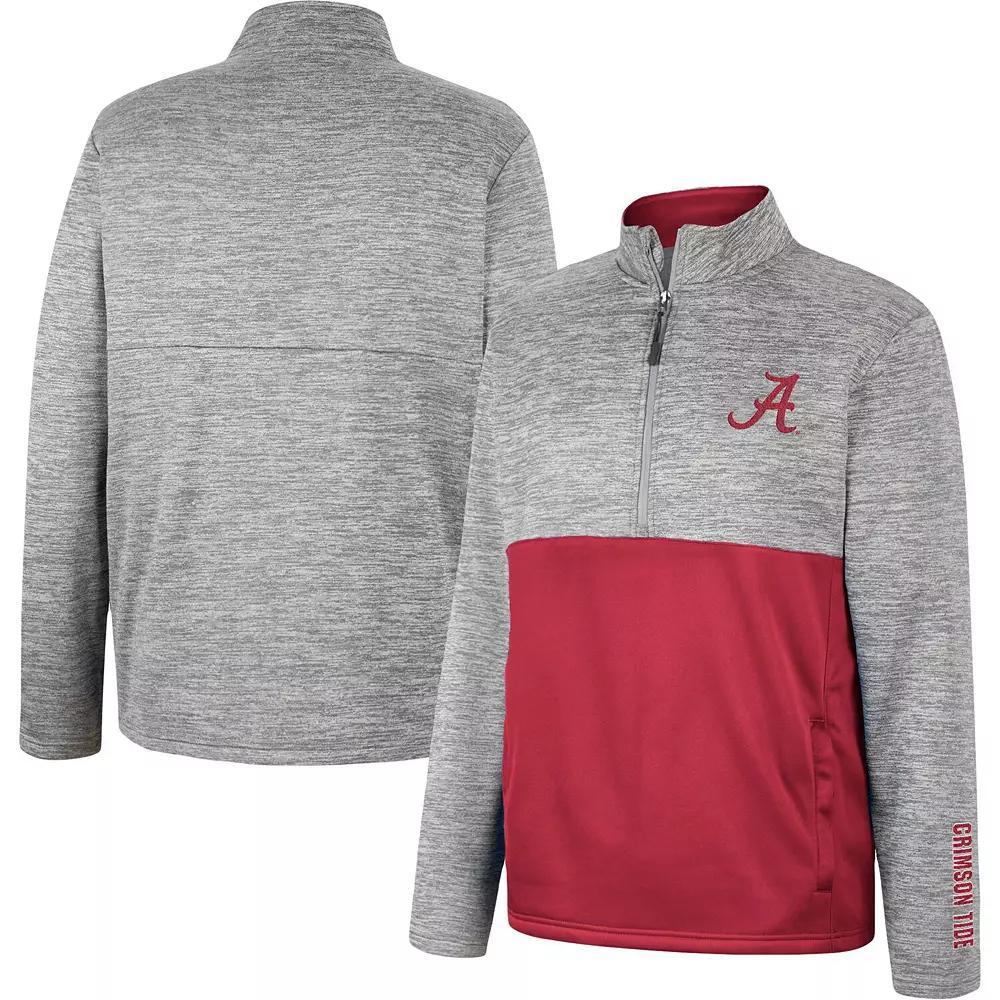 Men's Colosseum Gray Texas A&M Aggies John Half-Zip Jacket, Size: 2XL, Grey Product Image