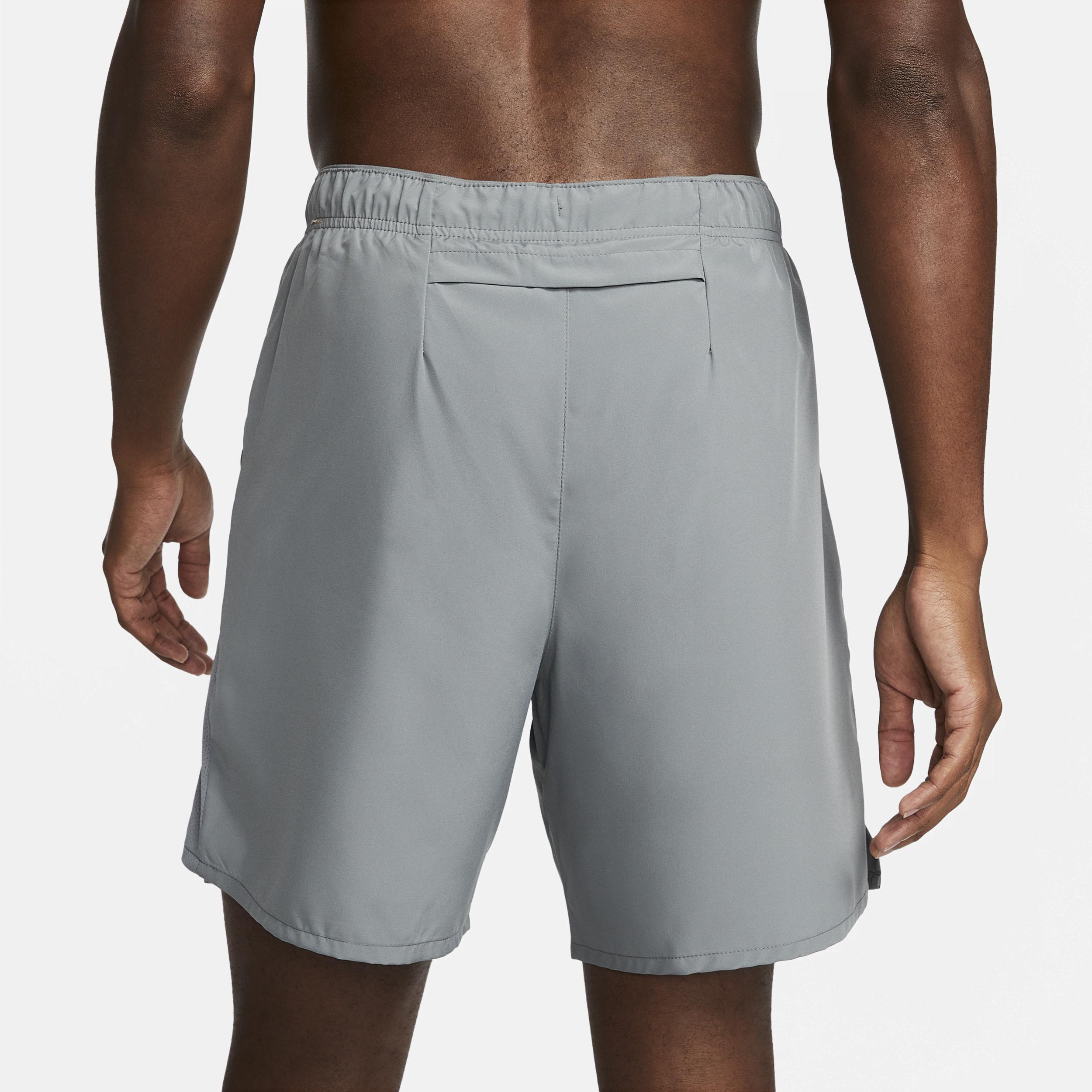Men's Nike Dri-FIT Challenger 7" 2-in-1 Running Shorts, Size: Small, Grey Gray Blk Rf Slvr Product Image
